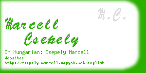 marcell csepely business card